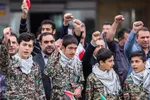 زنجیره انسانی دانش آموزان و کادر درمان تبریز در حمایت از مظلومان غزه‎