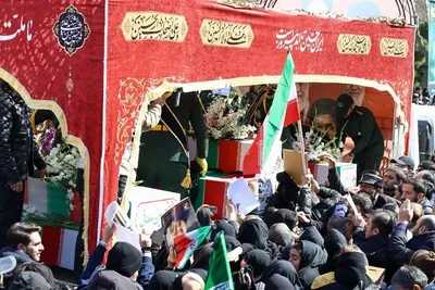 تشییع پیکر مطهر ۱۱ شهید اقتدار آذربایجان شرقی