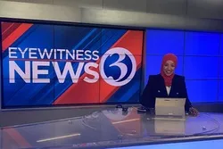 A Karon Farko Wata Mace Sanye Da Lullubi Na Gabatar Da Shirin Talabijin A Jihar Connecticut A Amurka