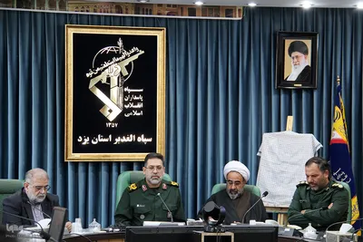 نشست خبری فرمانده سپاه الغدیر استان یزد و اعلام برنامه های دهه فجر