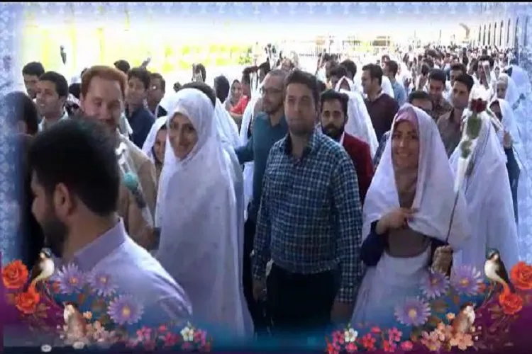 جشن ازدواج بیش از ۵۰ زوج استاد و کارمند پیام نور در مشهد مقدس
