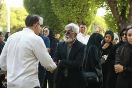  آیین تشییع پیکر زنده‌یاد بهروز رضوی، گوینده، مجری و بازیگر پیشکسوت صدا و سیما در مسجد بلال 