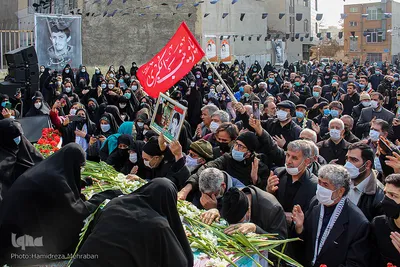 مراسم خاکسپاری و تشیع پیکر شهید «حسین فغانی»
