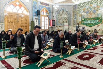 غبارروبی حرم مطهر امامزاده طاهر(ع)