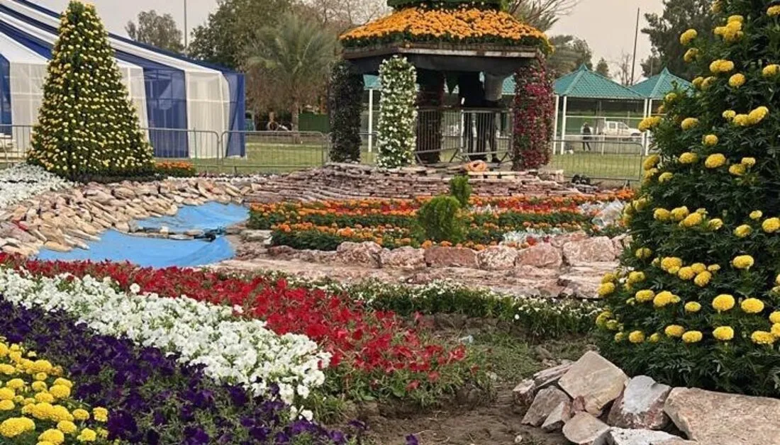 مشارکت بخش گل و گیاه آستان حسینی در جشنواره بین‌المللی بغداد + فیلم