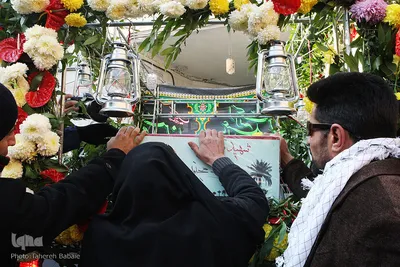 تشییع پیکر دو شهید گمنام در نعمت آباد تهران