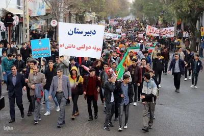 حضور پرشور مردم اهر در راهپیمایی 13 آبان