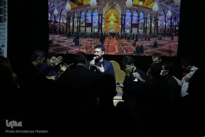 مراسم عزاداری شب سوم محرم در حرم علی ابن حمزه(ع)