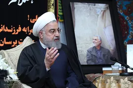حضور رئیس جمهور در منزل سردار شهید سپهبد حاج قاسم سلیمانی