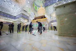 Gambar dan Video/ Pembersihan Debu Haram Huseini (as) Menjelang Muharram