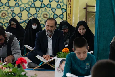 آیین جزء‌خوانی قرآن در امامزاده نرمی دولت‌آباد