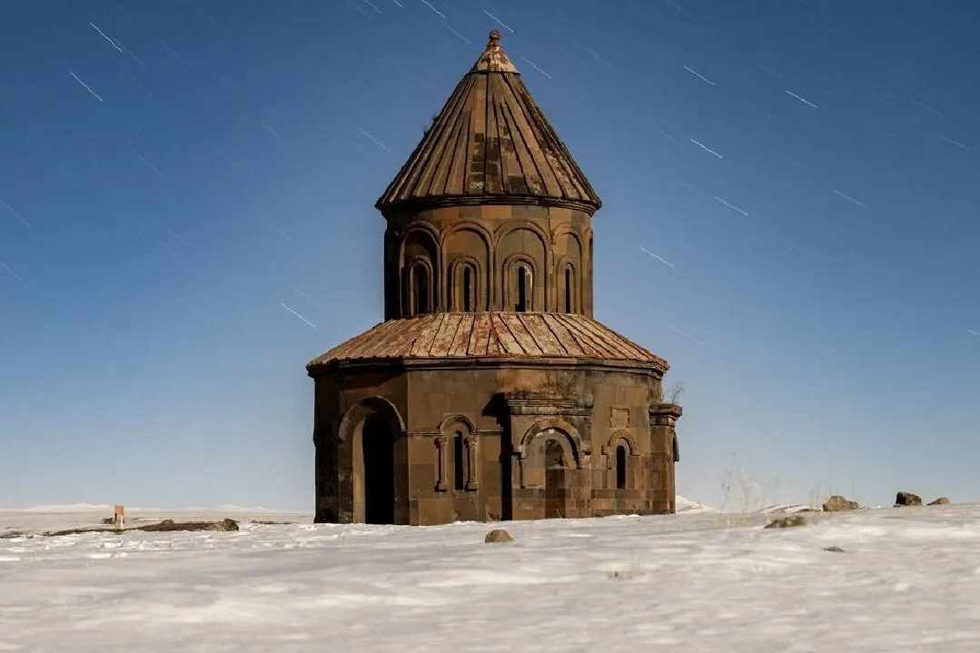 UNESCO Dünya Miras Listesi'ndeki tarihi Ani Ören Yeri'nde kış