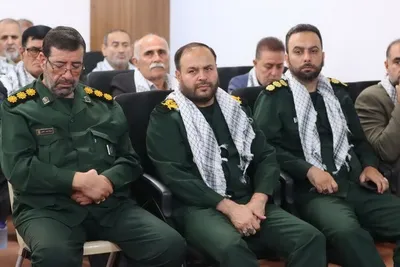آیت‌الله محمدباقر محمدی لائینی در دیدار اعضای ستاد بزرگداشت هفته دفاع مقدس و جمعی از پیشکسوتان جهاد و مقاومت