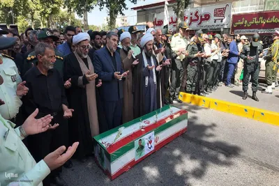 مراسم وداع با شهید امیرحسین باقرلو‎ در خوی