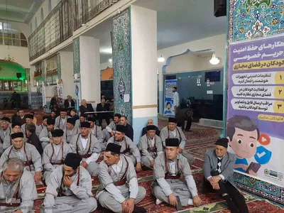 حضور سبزپوشان انتظامی در نماز جمعه اهر و گرامیداشت هفته انتظامی