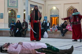مراسم آیینی تعزیه در حرم شاهچراغ (ع)