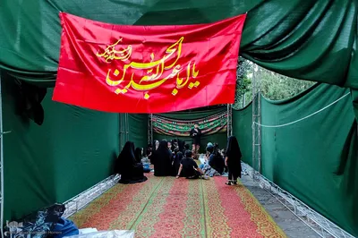 مراسم زیارت عاشورا بسیجیان همدان‎