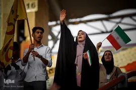مراسم همخوانی سرود «سلام فرمانده» در ورزشگاه شهدای فولاد اهواز