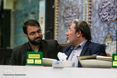 از سمت راست مهدی دغاغله و قاسم مقدمی داوران چهارمین دوره مسابقات قرآن ورزشکاران و جوانان استان خوزستان