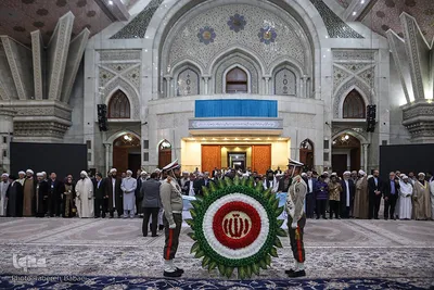 مراسم تجدید میثاق میهمانان سی‌وهفتمین کنفرانس وحدت با حضرت امام خمینی(ره)