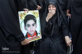 مراسم بدرقه شهید ۴ساله حادثه تروریستی اهواز