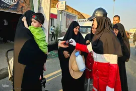 خدمات‌رسانی نیروهای هلال احمر آذربایجان غربی در مرز تمرچین‎