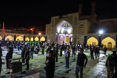 مراسم عزاداری شب سوم محرم در مسجد جامع زنجان