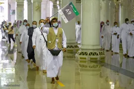طواف وداع حجاج بیت االله الحرام در آخرین روز حج تمتع ۱۴۴۱