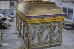 حرم حضرت زینب (س) میں نصب نئے ضریح مقدس کی تصاویر
