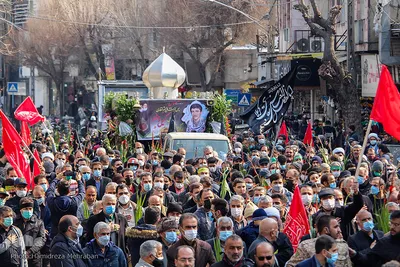 مراسم خاکسپاری و تشیع پیکر شهید «حسین فغانی»