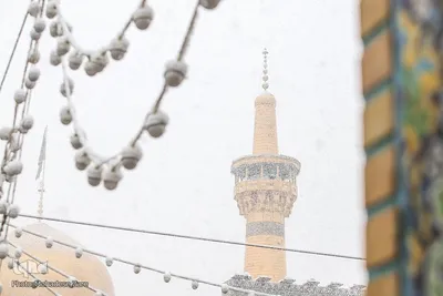بارش اولین برف زمستانی در مشهد ـ حرم رضوی