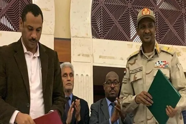 مراسم امضای توافقنامه انتقال حاکمیت مدنی در سودان
 