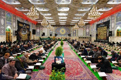 آیین جزءخوانی قرآن کریم در حسینیه رضوی اصفهان