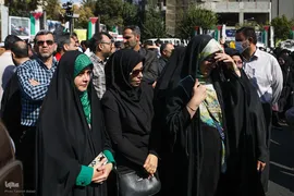 تجمع امدادگران و کادر درمان در میدان فلسطین