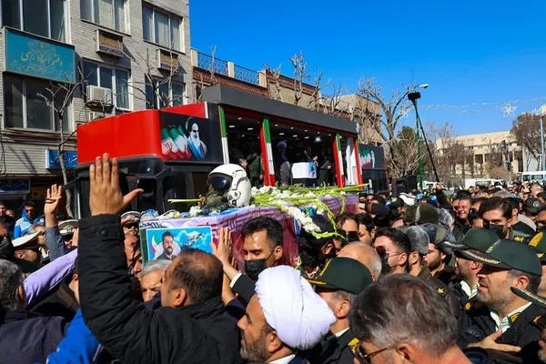 تشییع پیکر شهید خلبان«مهدی فیروزمند» در تبریز