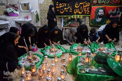مراسم سینی حضرت قاسم(ع) در هیئت بنی‌هاشم اهواز