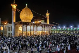 نورافشانی آستان مقدس حضرت احمدی و محمدی(ع) در شیراز‎‎