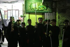 عزاداری سنتی «مشق شمشیر» نجفی‌های مقیم قم