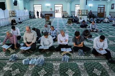 مراسم جزء خوانی قرآن کریم در حرم حضرت عبدالعظیم(ع)