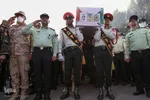 مراسم تشییع پیکر مرزبان شهید ستوان‌یکم مهدی محمدی‌نسب در قزوین