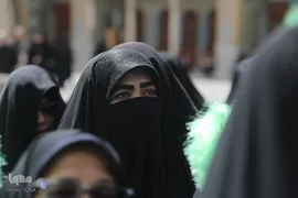 عزاداری خادمان حضرت معصومه در روز شهادت امام جواد(ع)