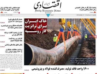 صفحات نخست روزنامه‌های یکشنبه ۱۰ خرداد ۱۴۰۵