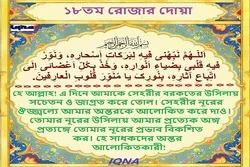 পবিত্র রমজান মাসের ১৮তম দিনের দোয়া