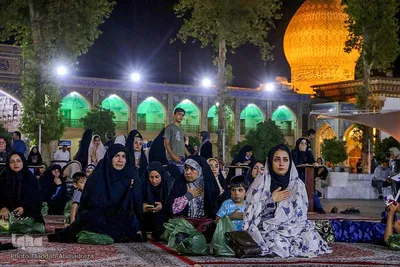 حرم شاهچراغ(ع) در سوگ جوادالائمه(ع)‎‎