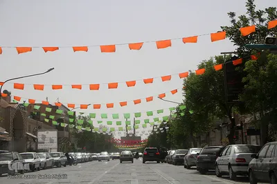 آذین بندی سنتی نیمه شعبان در مسجد موسی ابن جعفر(ع) یزد‎