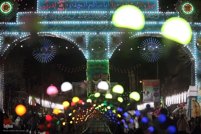 آذین‌بندی قدیمی‌ترین محله تهران در نیمه شعبان