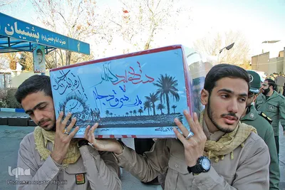 استقبال از چهار شهید گمنام دوران دفاع مقدس در یزد