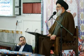 حجت الاسلام حسینی همدانی، امام جمعه استان البرز در پانصدمین کرسی تلاوت مسجد صاحب الزمان (عج)