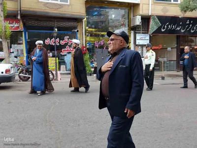 مراسم عزاداری خیابانی به مناسبت سالگرد ارتحال حضرت امام خمینی(ره) در اهر
