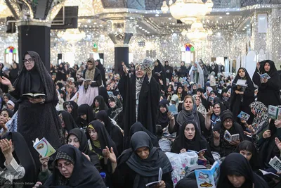 اجتماع پرشور دلدادگان حسینی در حرم عبدالعظیم (ع)؛ طنین دعای عرفه در قبله تهران